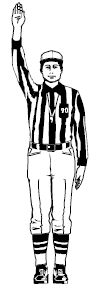 deadball The signal for a dead ball (NFL rulebook)