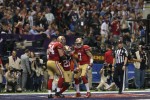 Wrolstad keeping an eye on the 49ers during a touchdown celebration (San Francisco 49ers photo)