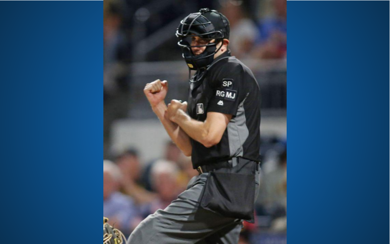 Major League Baseball umpire makes the call of the year Football Zebras