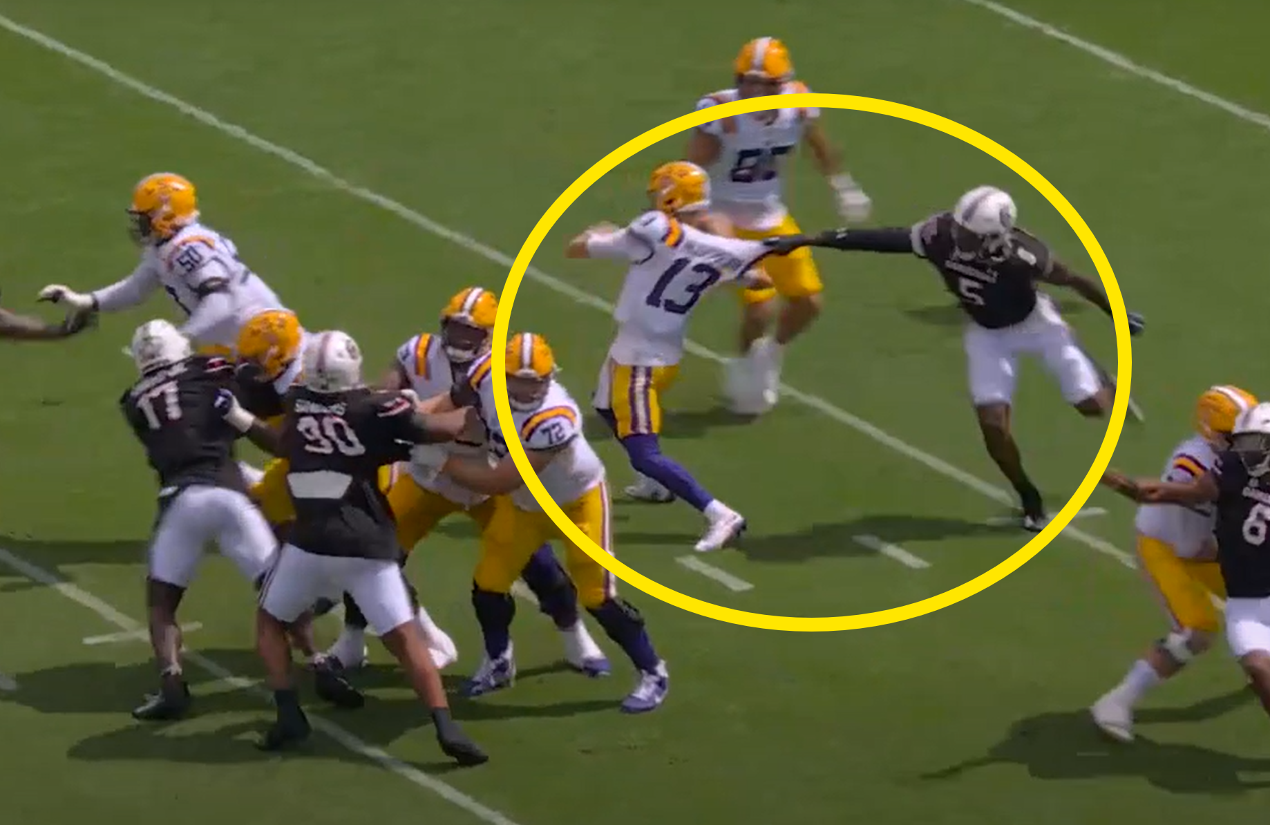 Rules review video Horsecollar tackles, deadball fouls, and presnap