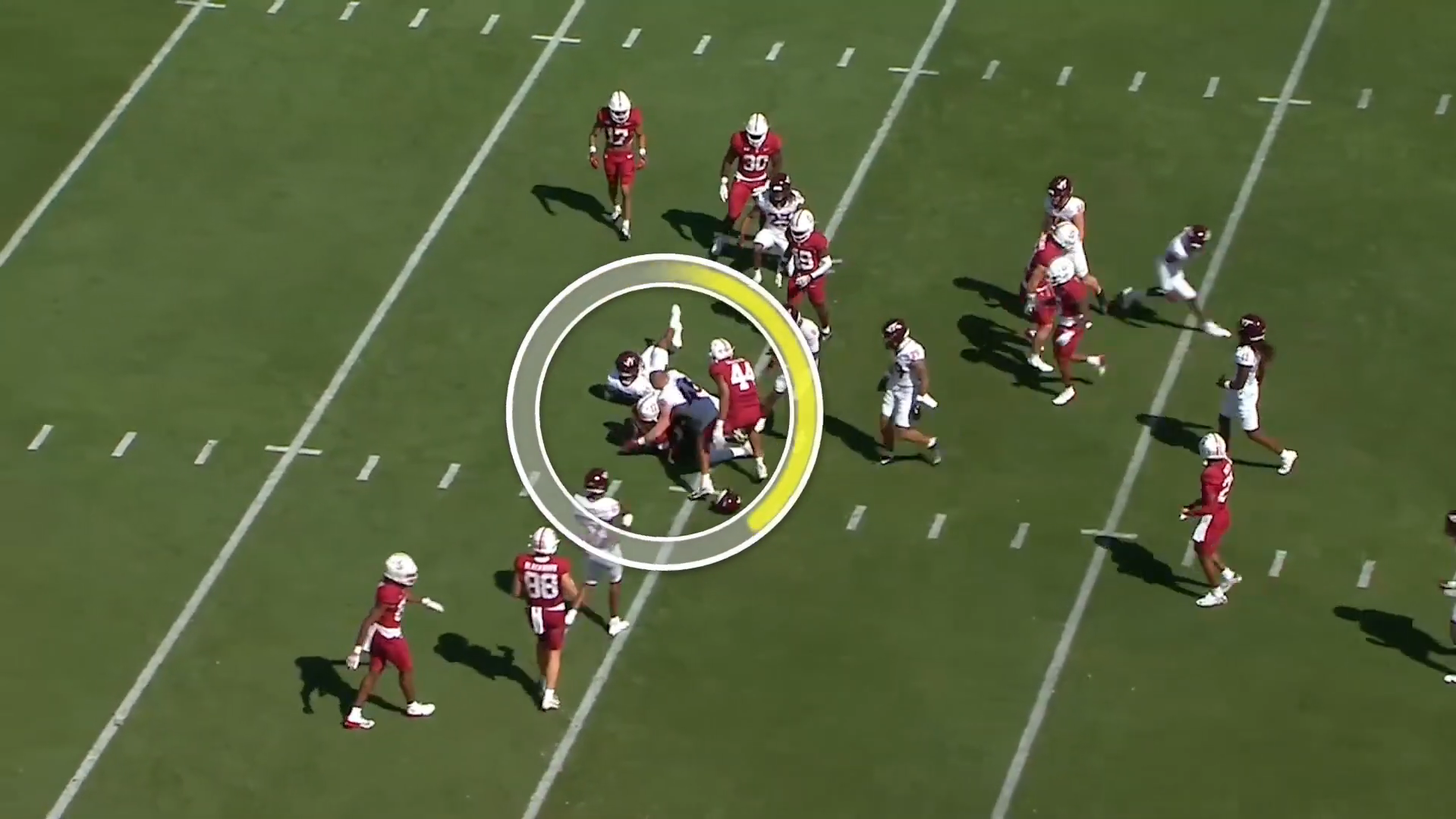 Rules review video roughing vs. running into the kicker, brandishing a