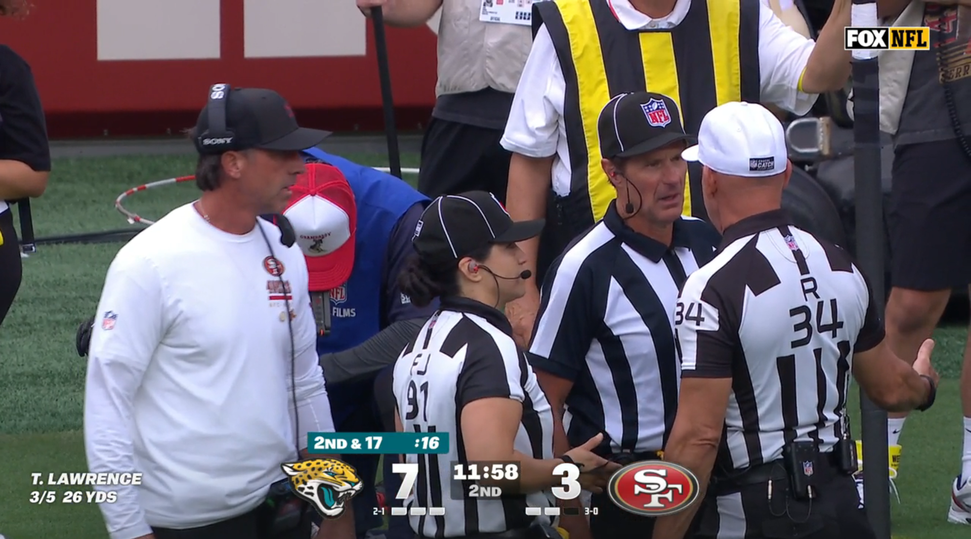 Kyle Shanahan's attempt to decline a penalty is declined ...
