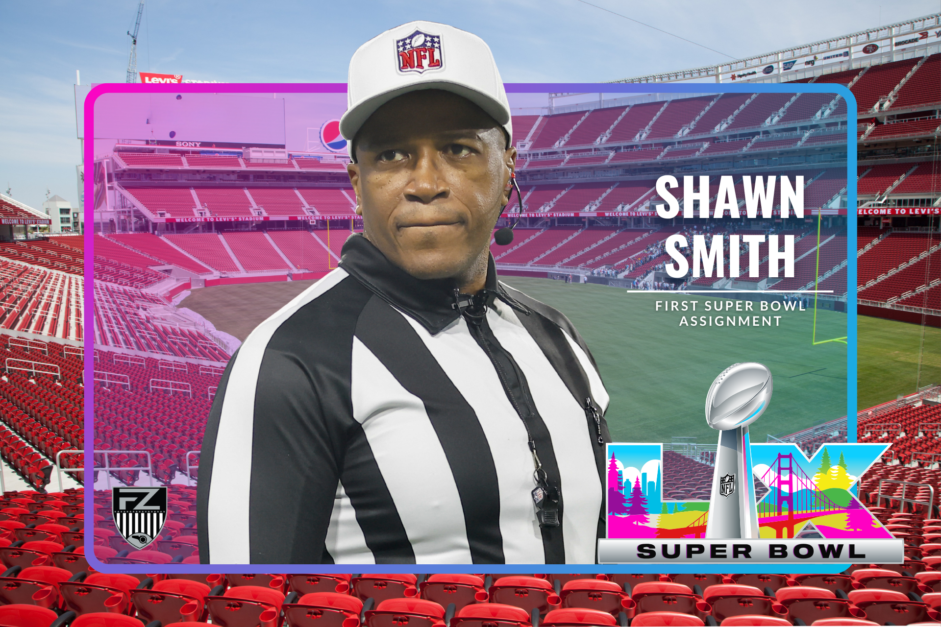 Shawn Smith is the referee for Super Bowl LX